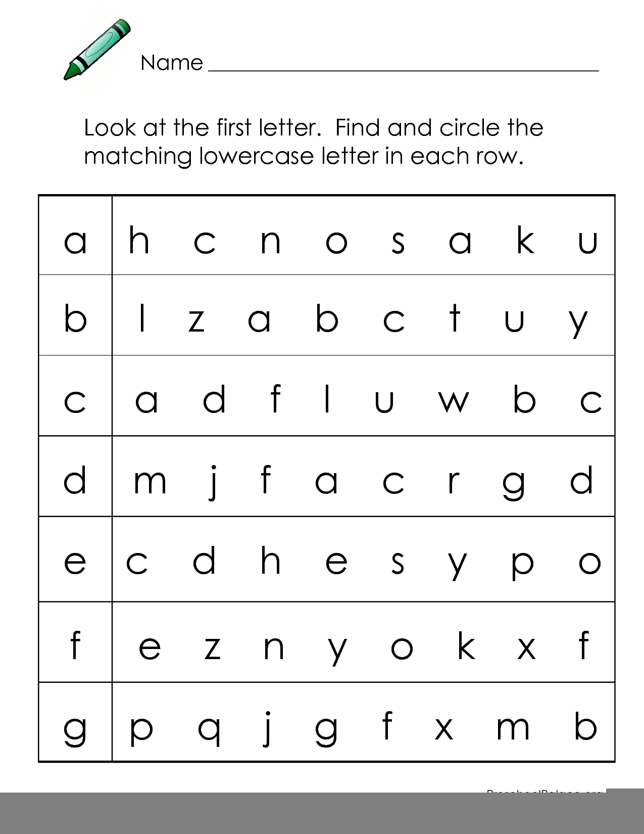 Alphabet Matching Worksheets For Nursery AlphabetWorksheetsFree