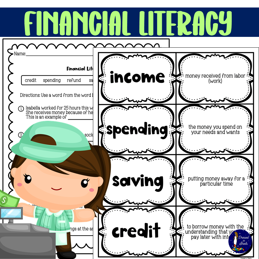 AM Intermediate Financial Literacy Unit Study Guide Wordsearch 