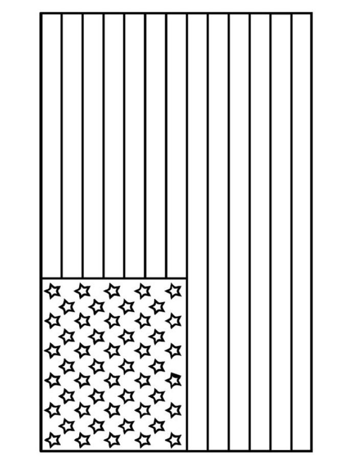 American Flag Coloring Pages Free Printable PDF