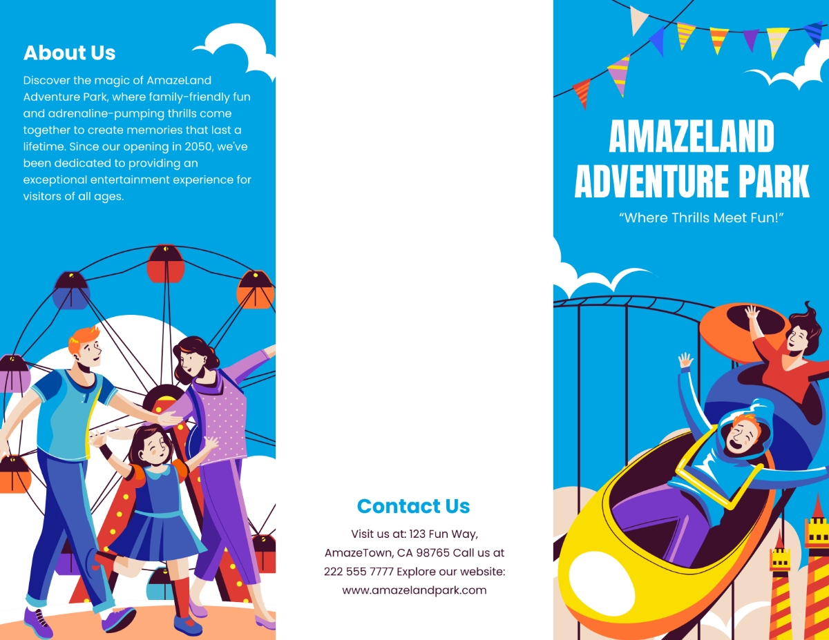 Amusement Park Brochure Template Template