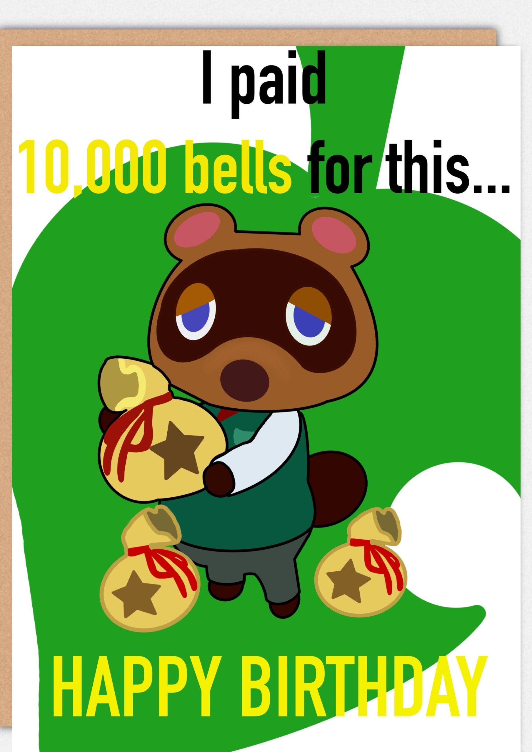 Animal Crossing Birthday Card Gaming Birthday Card Animal Etsy Free