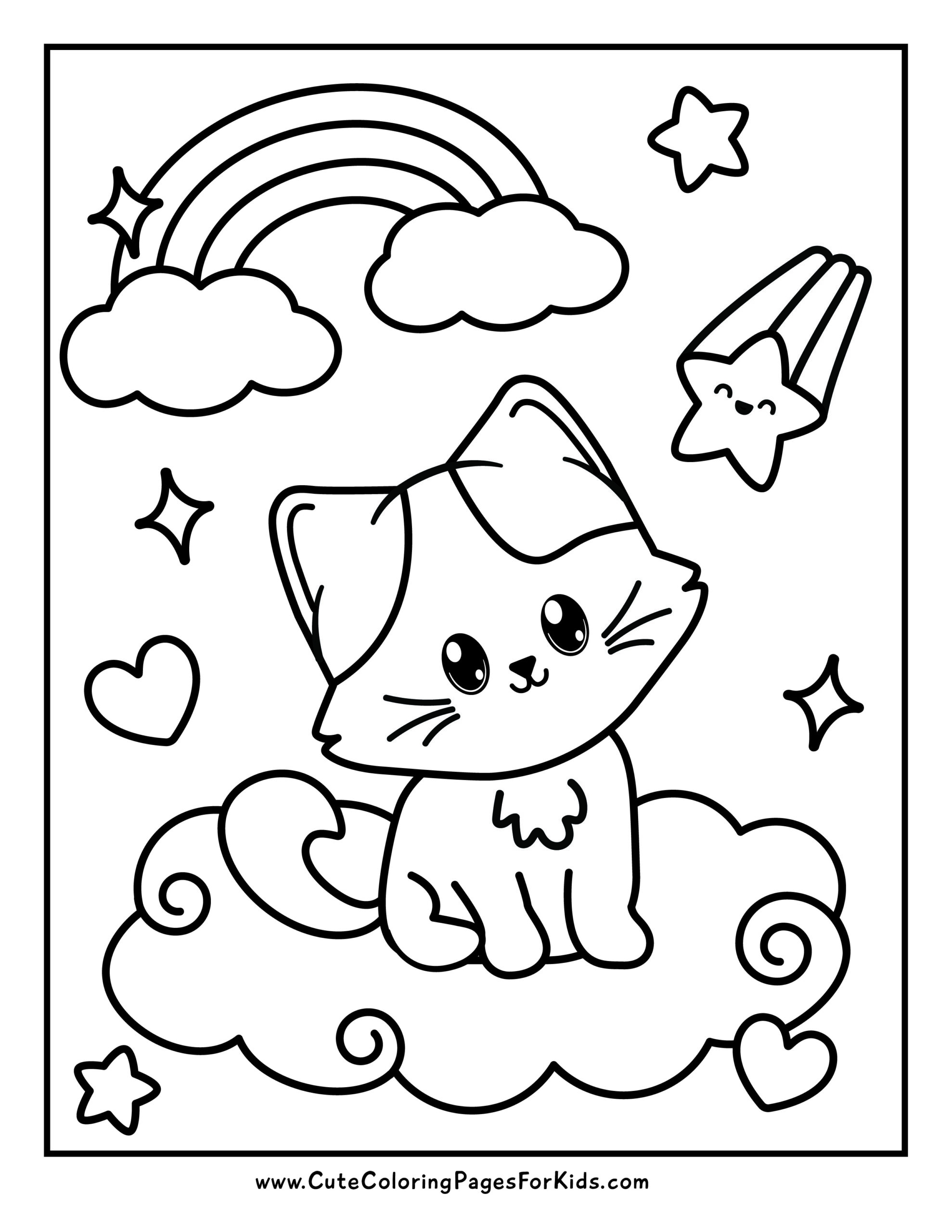 Animals Cute Coloring Pages For Kids
