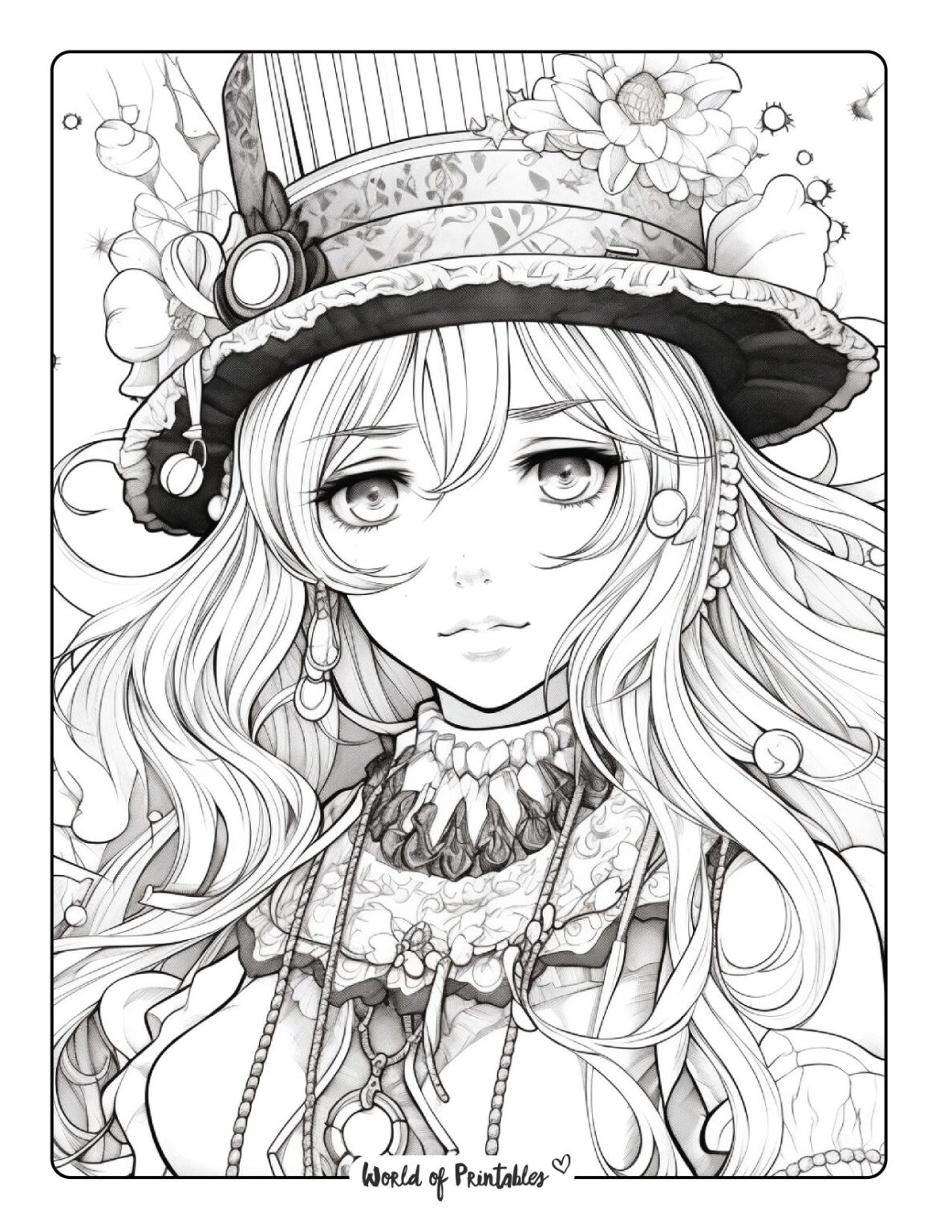 Anime Coloring Pages For Kids Adults World Of Printables
