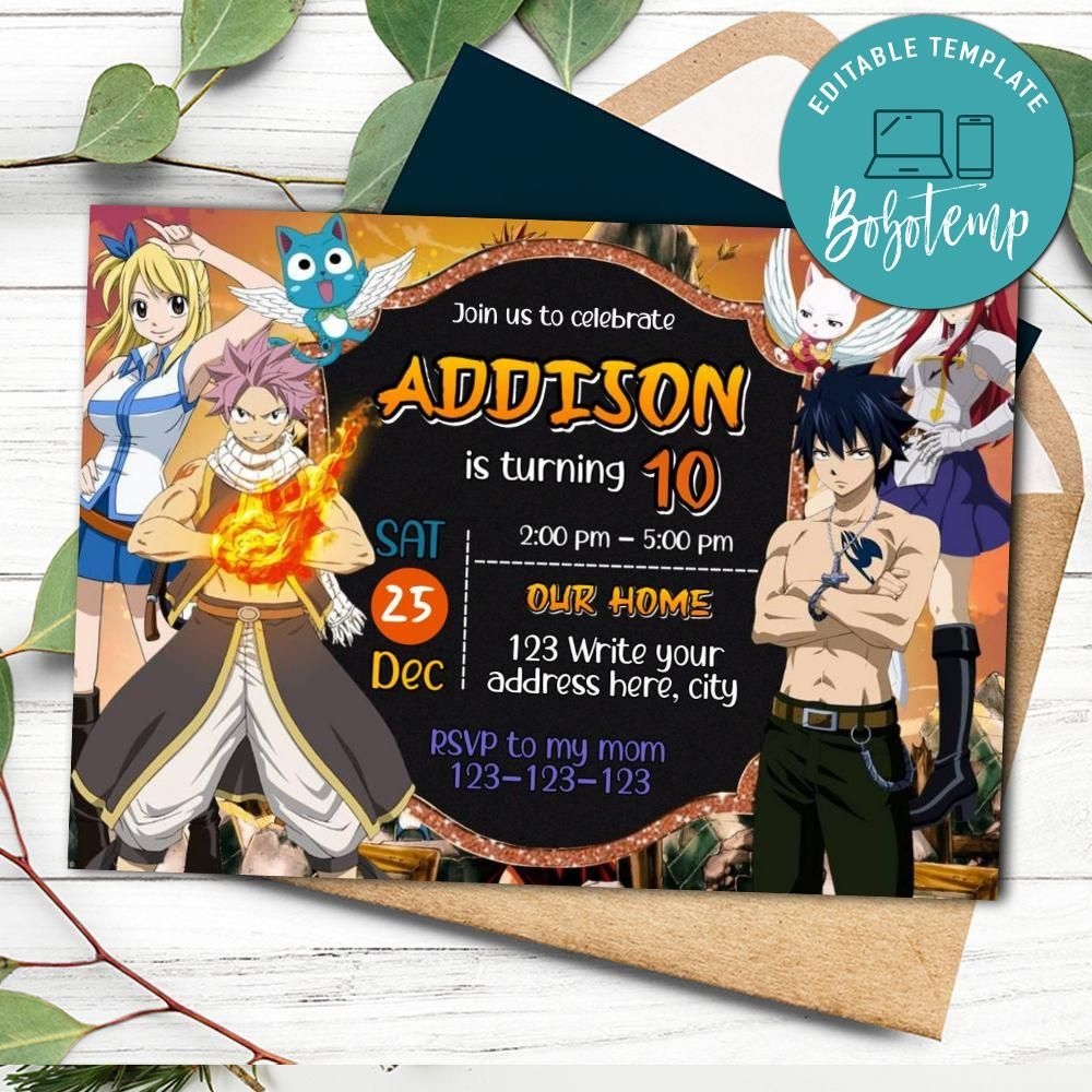 Anime Invitation Template