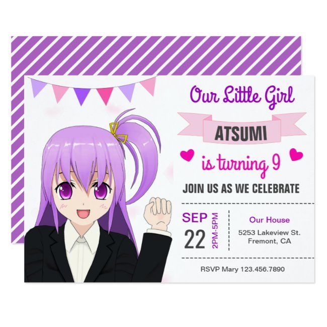 Anime Invitation Template