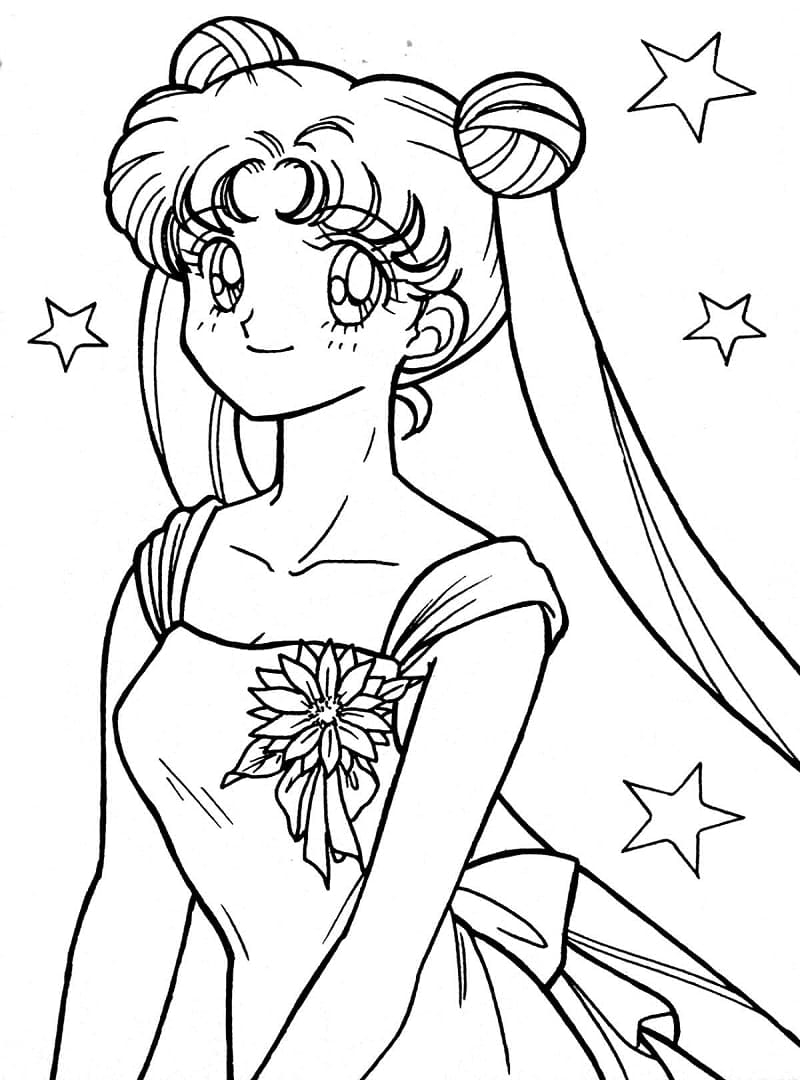 Anime Sailor Moon Coloring Page Free Printable Coloring Pages For Kids