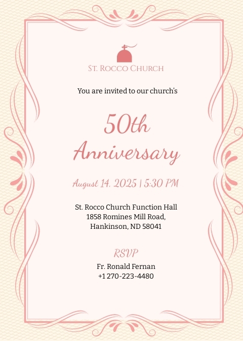 anniversary invitation card template