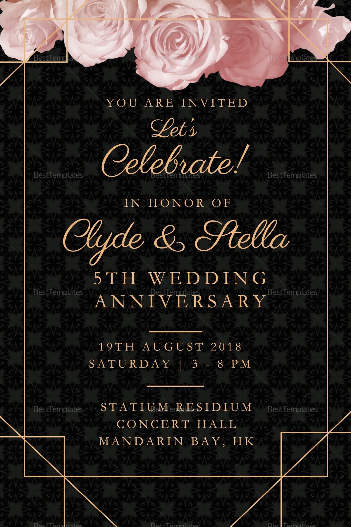 anniversary invitation templates free download