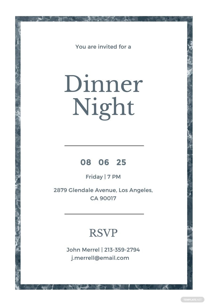 Annual Dinner Invitation Template In Word Pages PSD Illustrator 