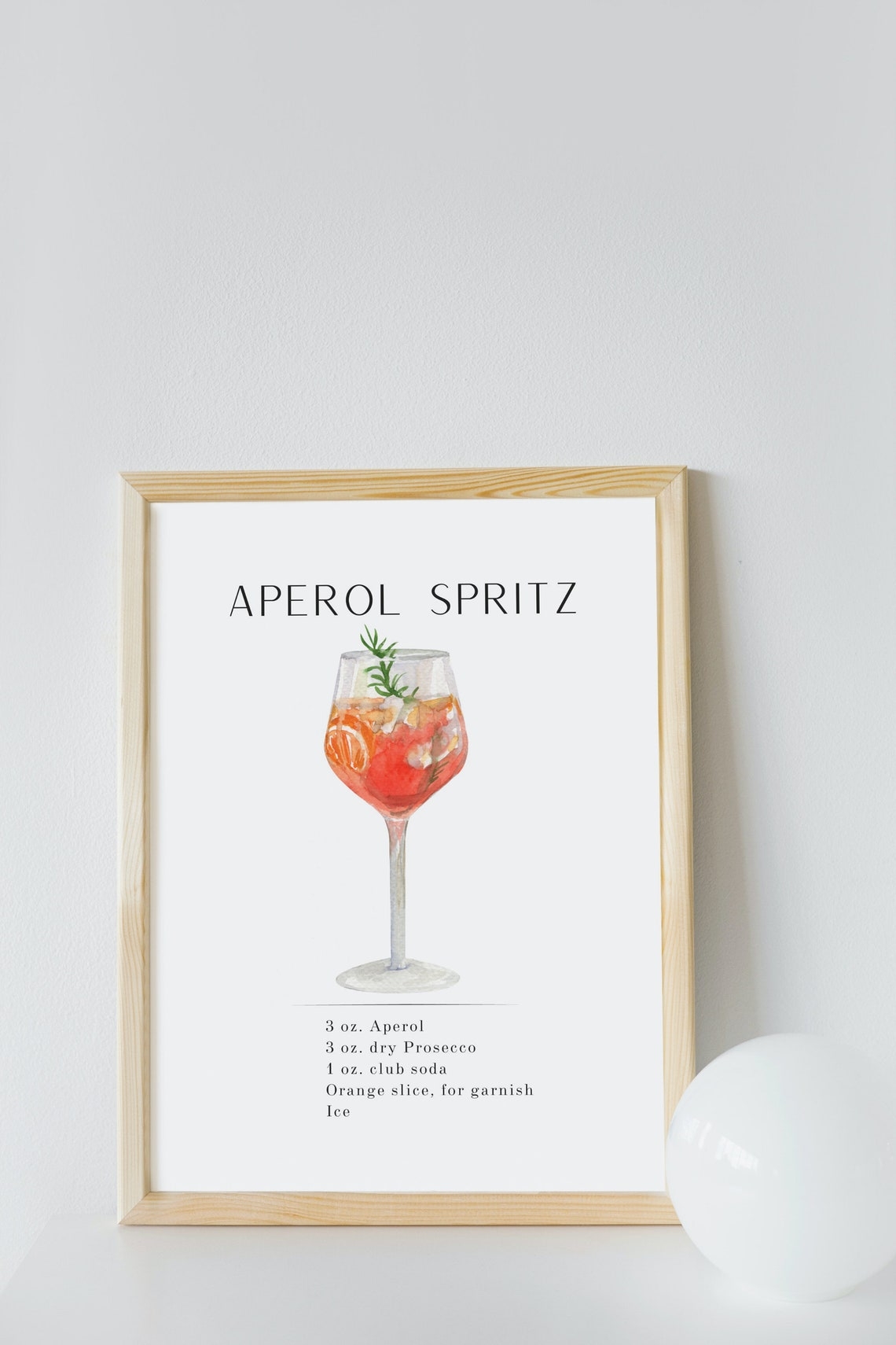 printable aperol spritz recipe card