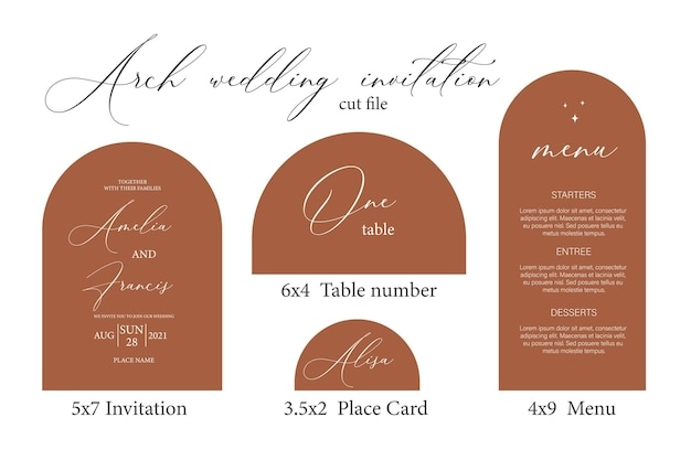 Arch Invitation Template Vectors Illustrations For Free Download 
