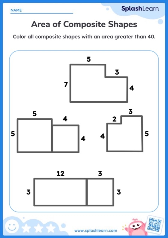 composite shapes worksheet