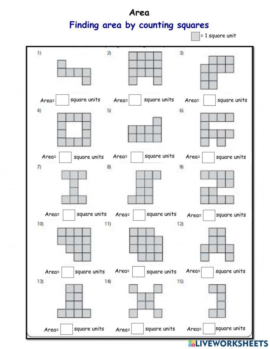 Area Worksheets Grade 3 Martin Lindelof