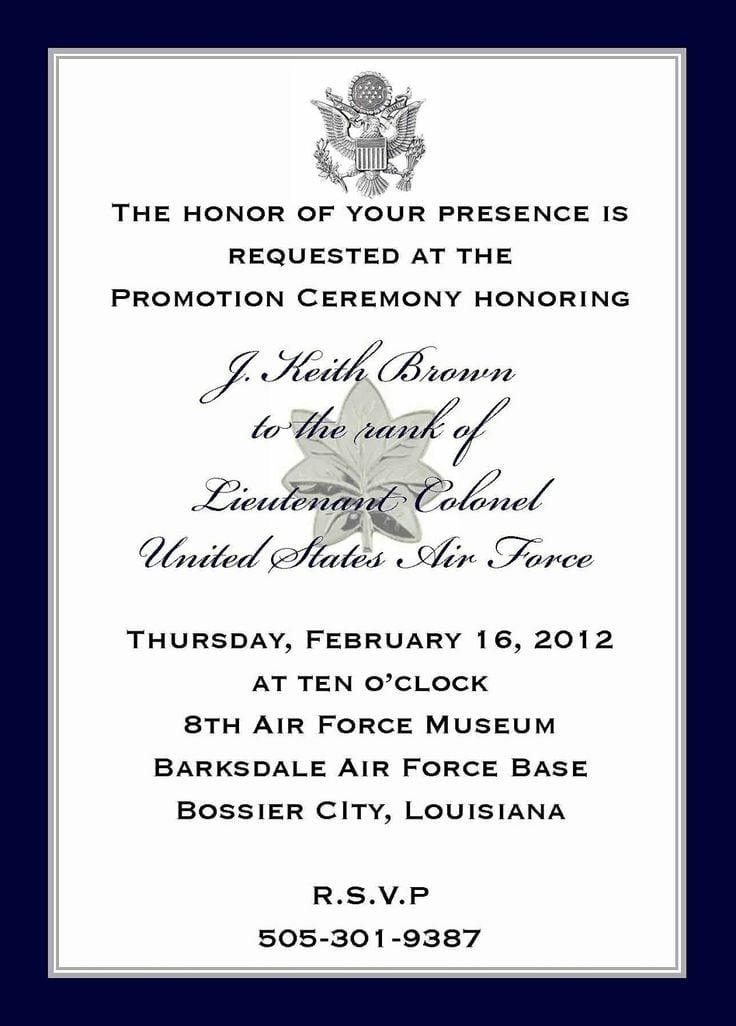 Army Invitation Template