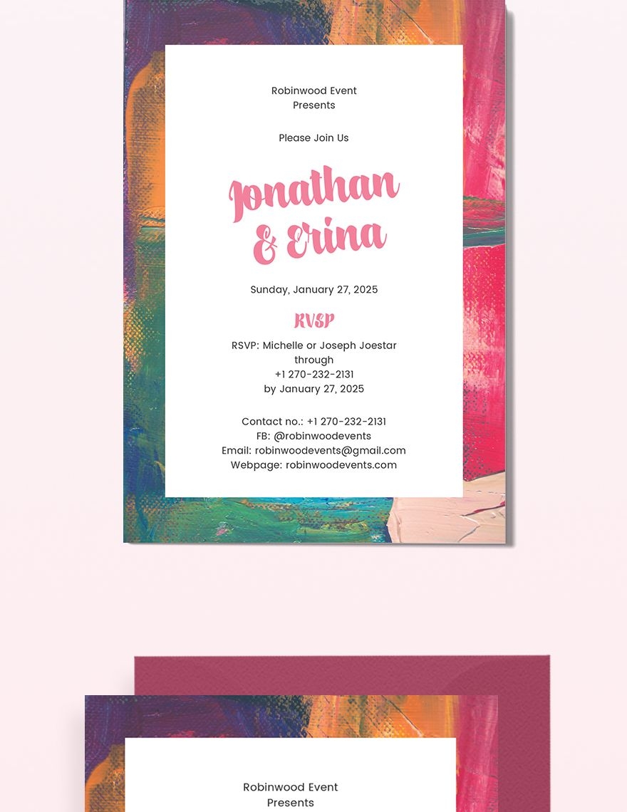 Art Deco Wedding Invitation Template In Pages PSD Publisher
