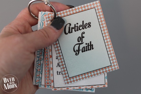 Article Of Faith Memorization Printable Cards Over The Big Moon