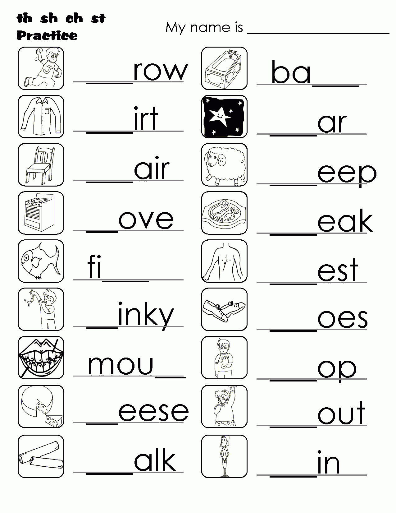 Articulation Worksheets Free Sh Ch Printable Activities For Free Sh 