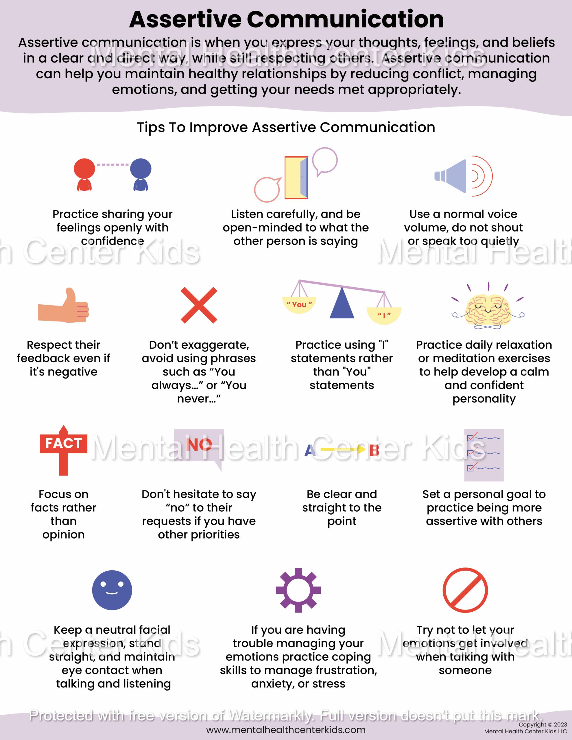 Assertiveness Skills Worksheets Library