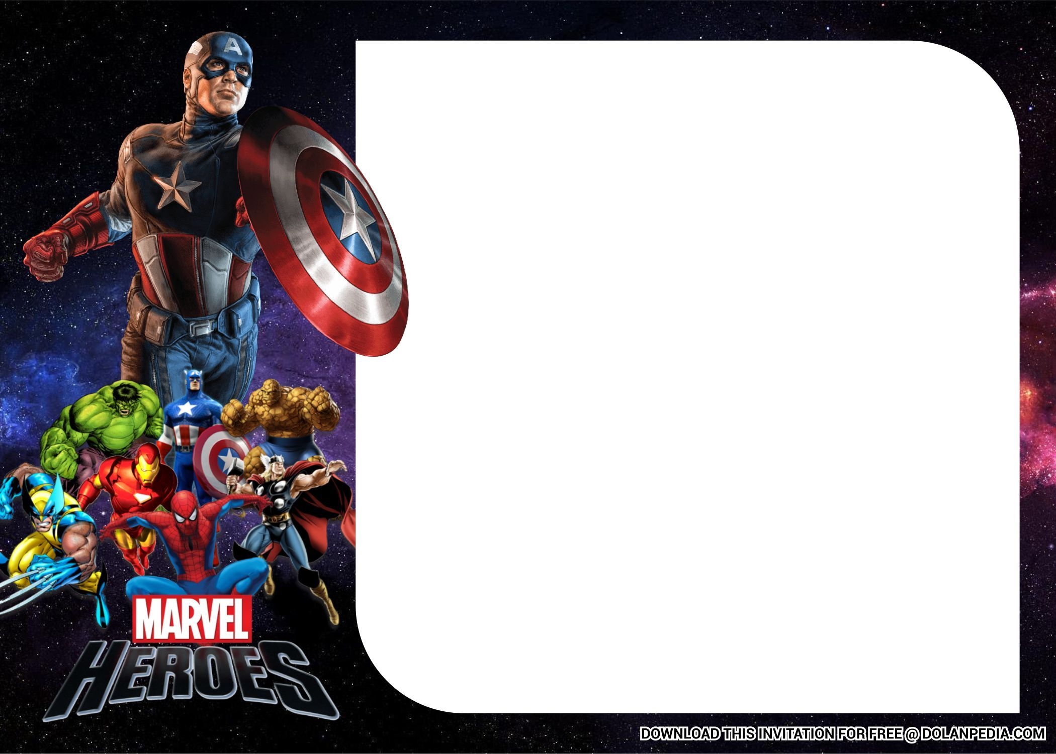 avengers invitations free template