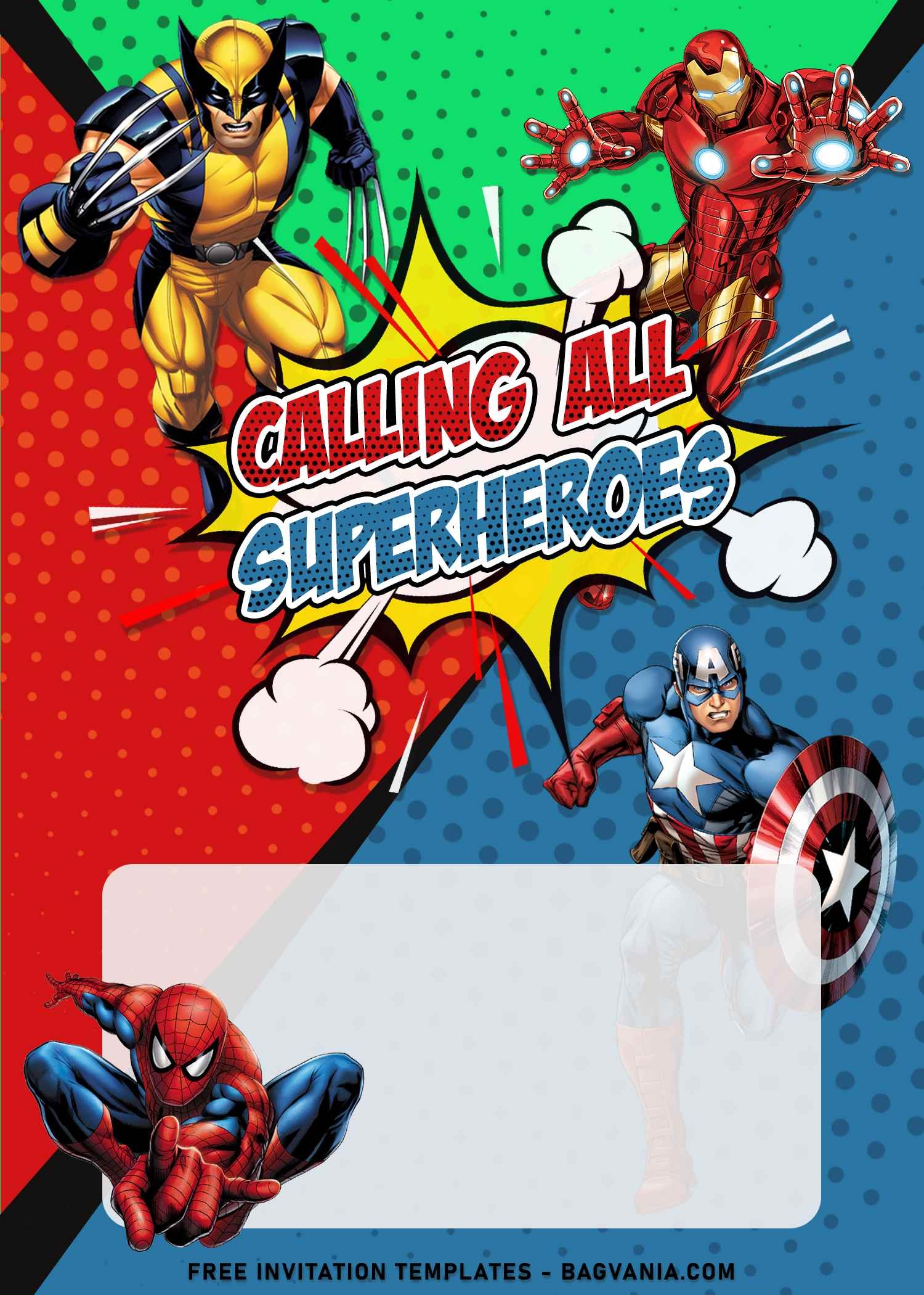 Avengers Birthday Party Invitation Template Free Nisma Info