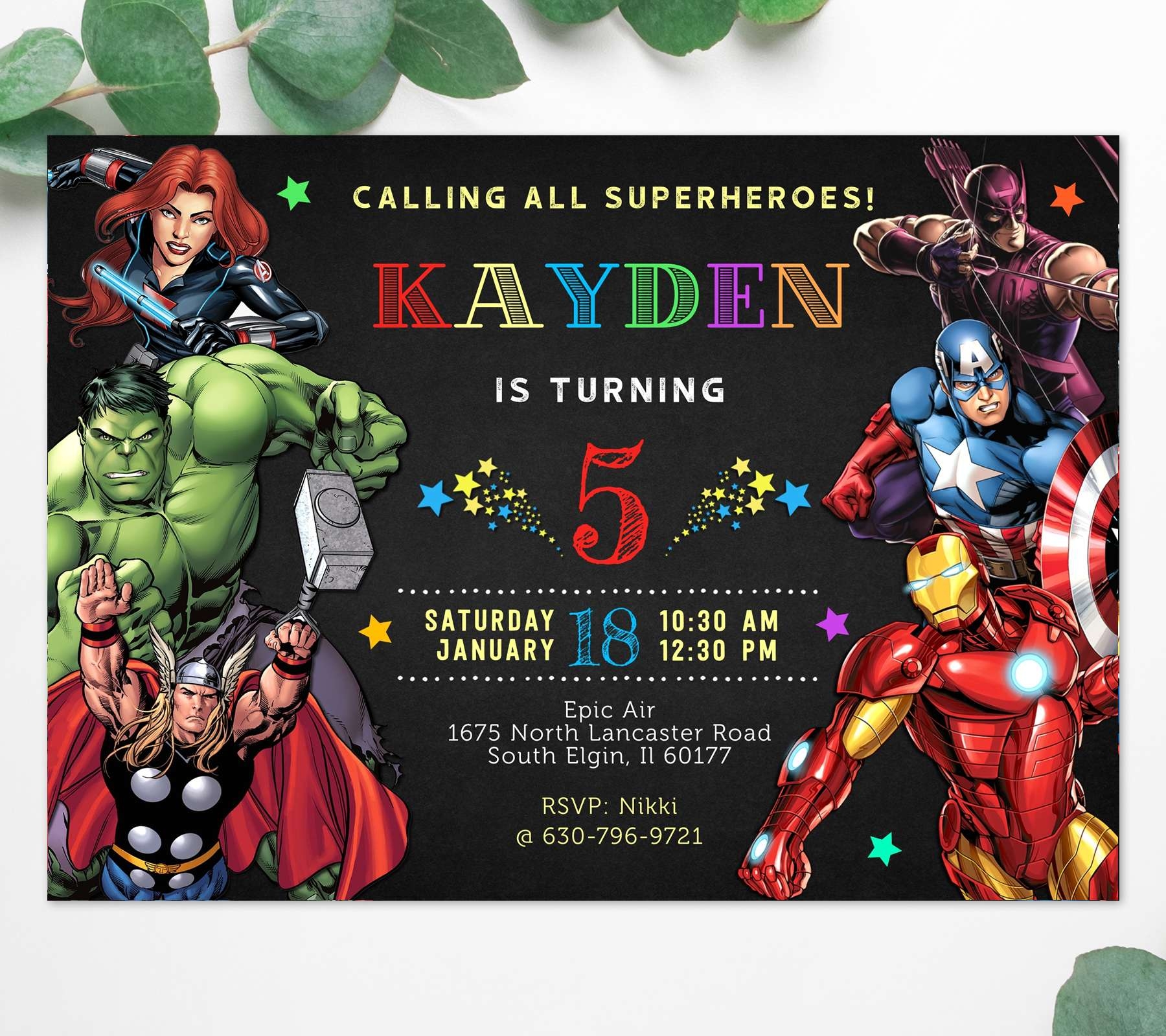 Avengers Birthday Party Invitation Template Free Printable Templates