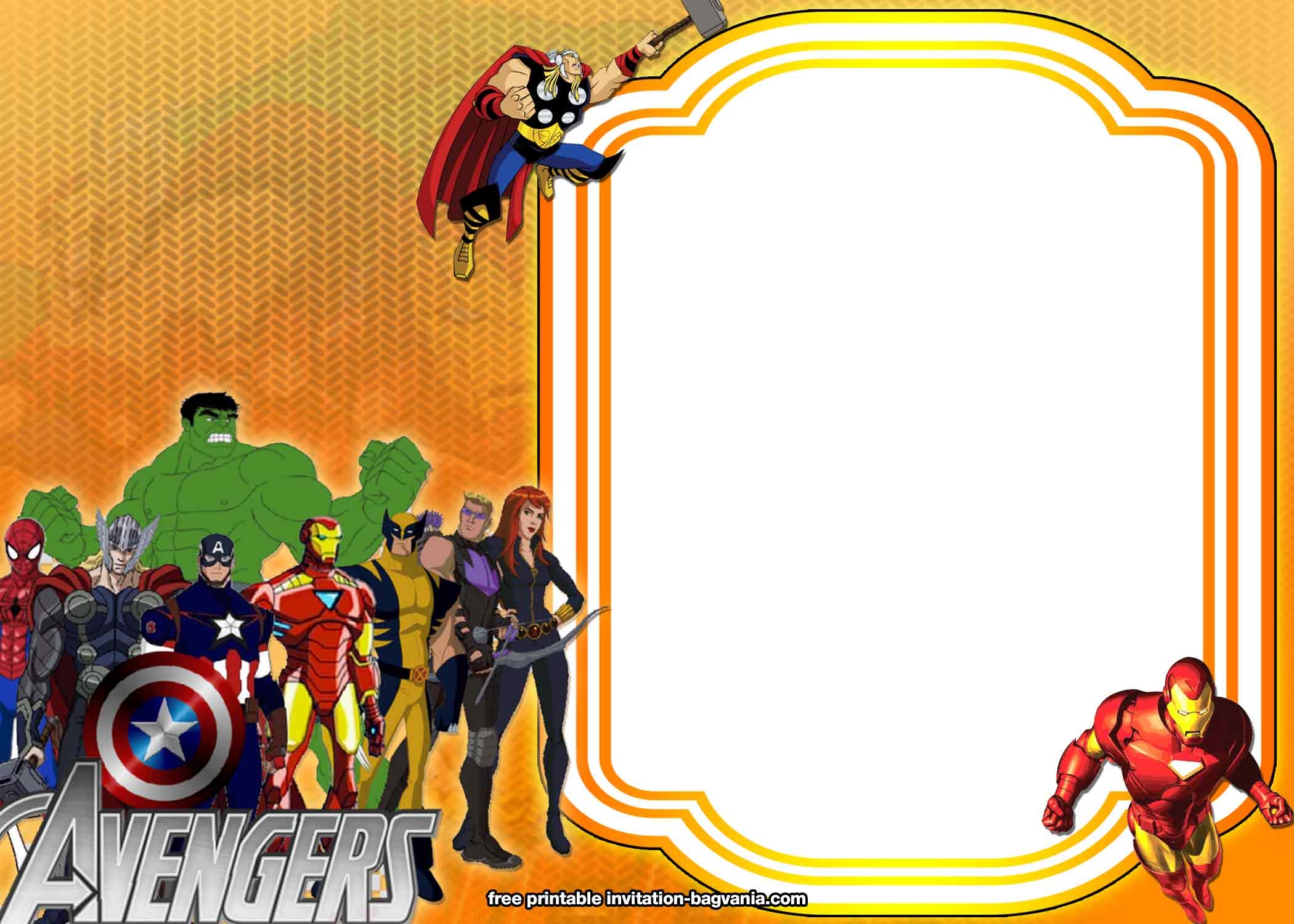 Avengers Invitations Template Free Database