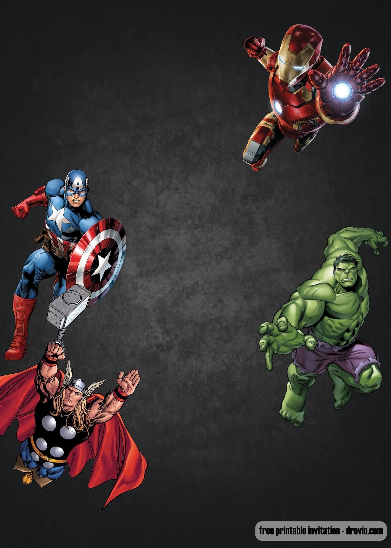 Avengers Printable Invitations Free Free Printable