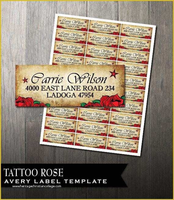 Avery Invitation Templates Free Of Tattoo Rose Wedding Mailing Address 