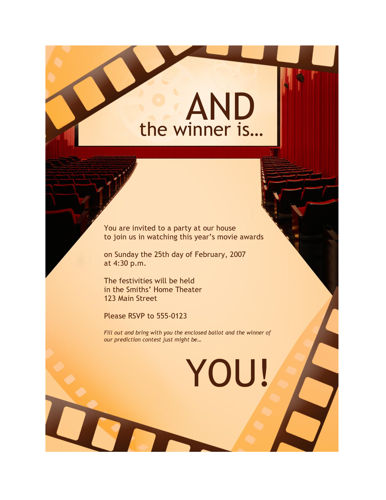 Awards Banquet Invitation Templates