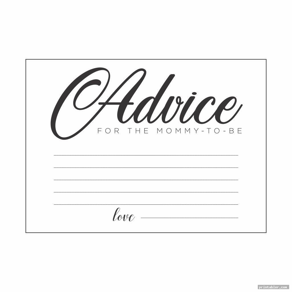 Baby Advice Cards Printable Gridgit