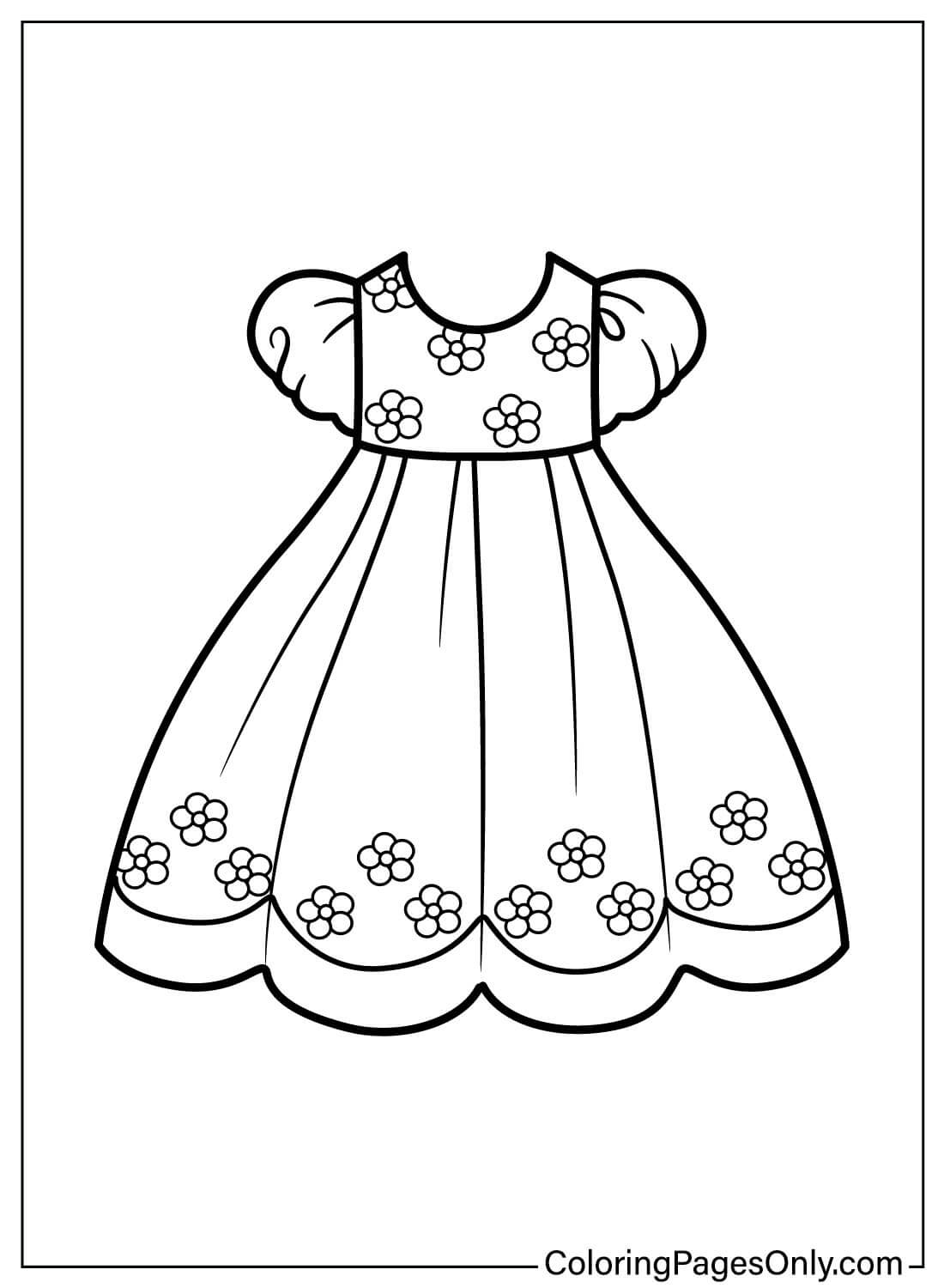 Baby Dress Color Page Free Printable Coloring Pages