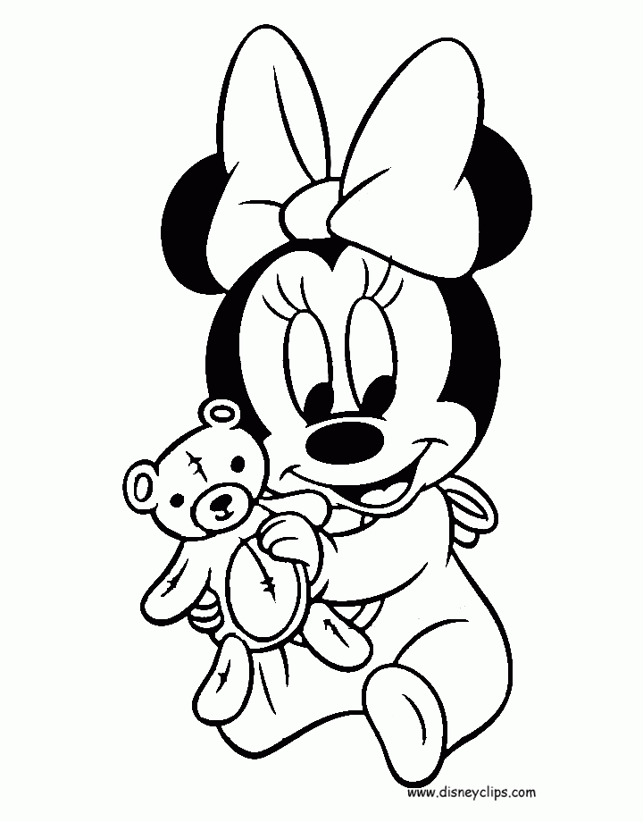 Baby Mini Mouse Coloring Pages Coloring Home