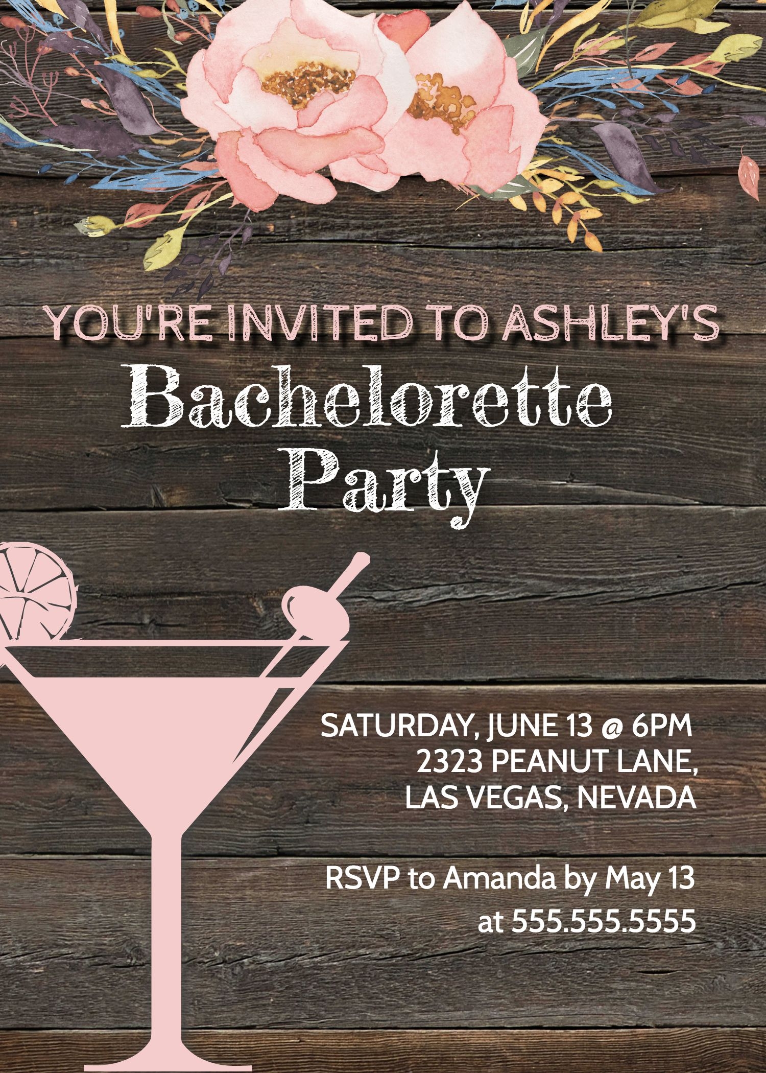 bachelorette party invites templates