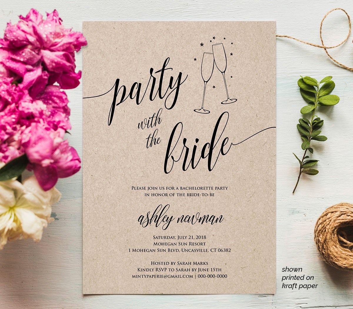 Bachelorette Party Invite Template