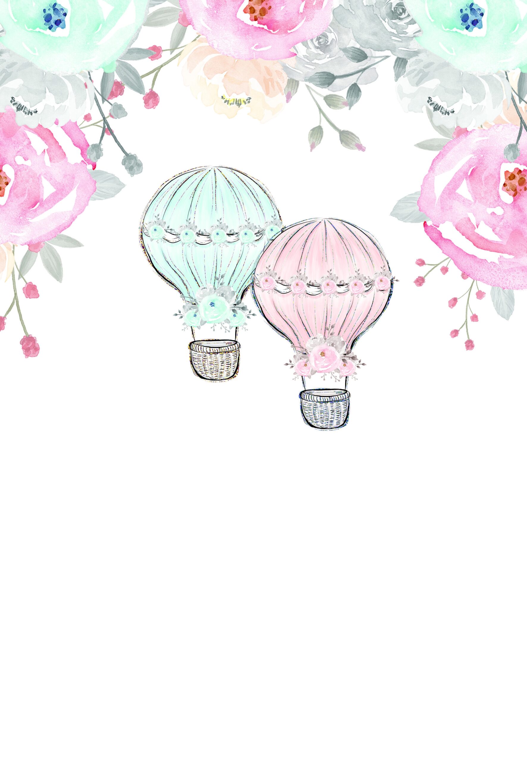 Background Gender Reveal Invitation Template