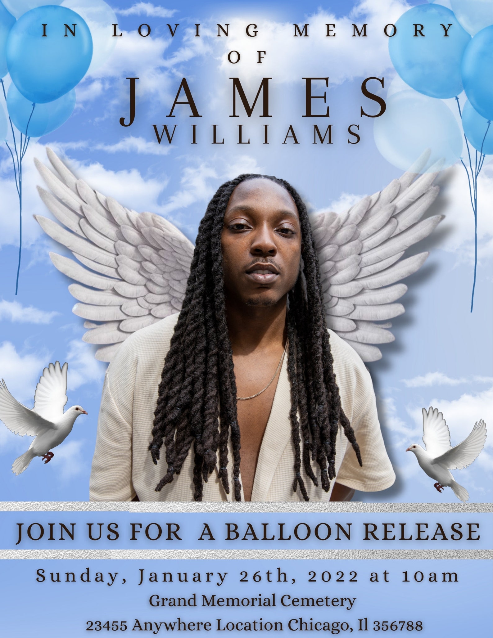 balloon release invitation template