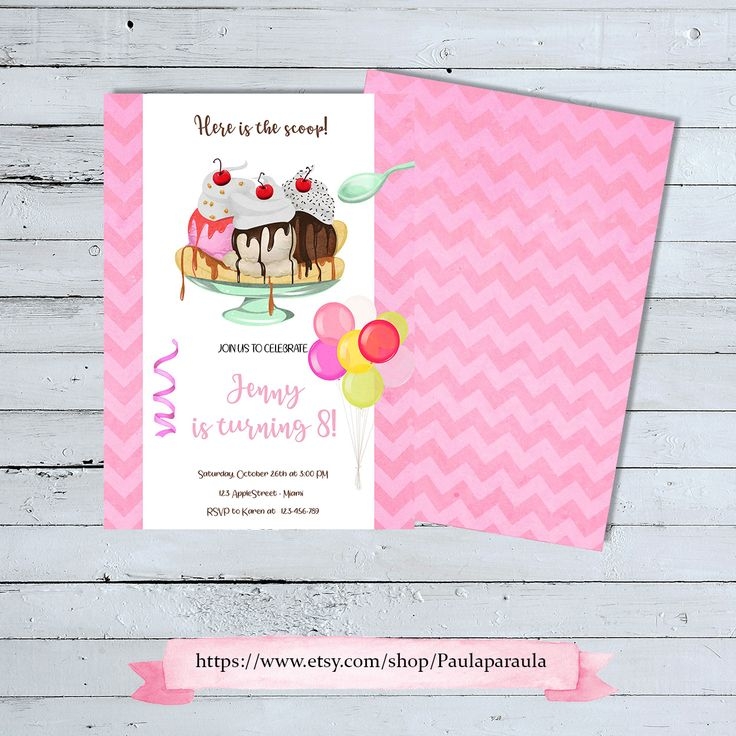 banana split party invitation template