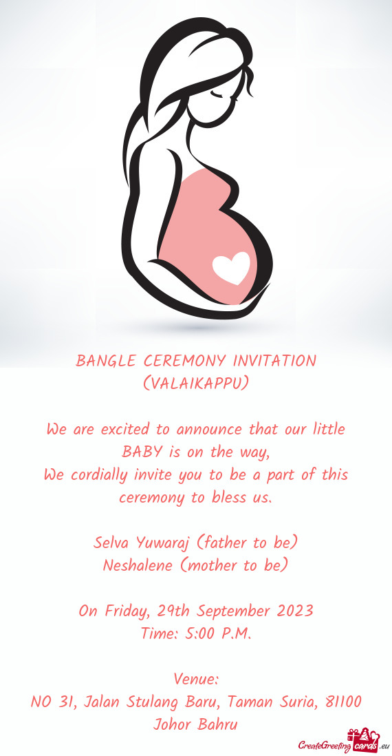 bangle ceremony invitation template