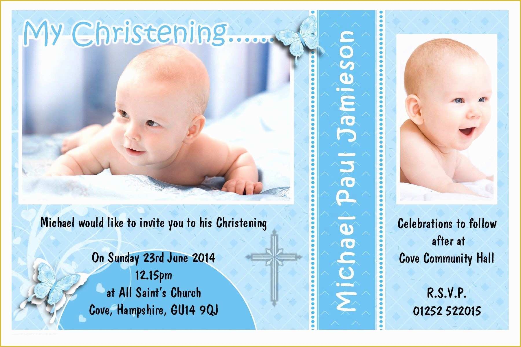Baptism Card Template Free Of Free Baptism Invitation Template 