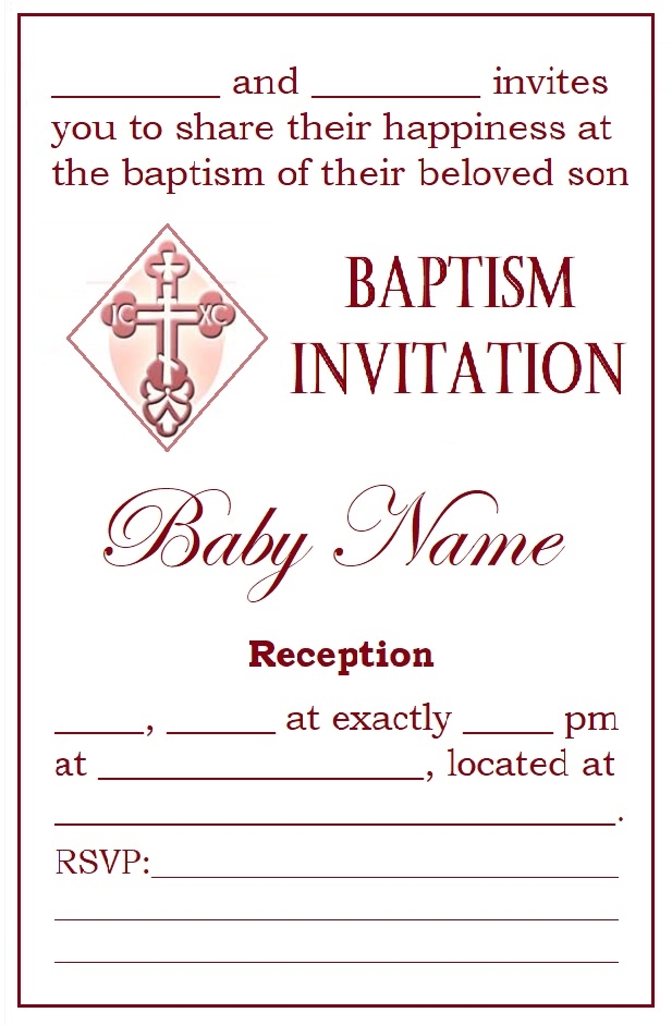 Baptism Invitation Template Free Word Excel Templates