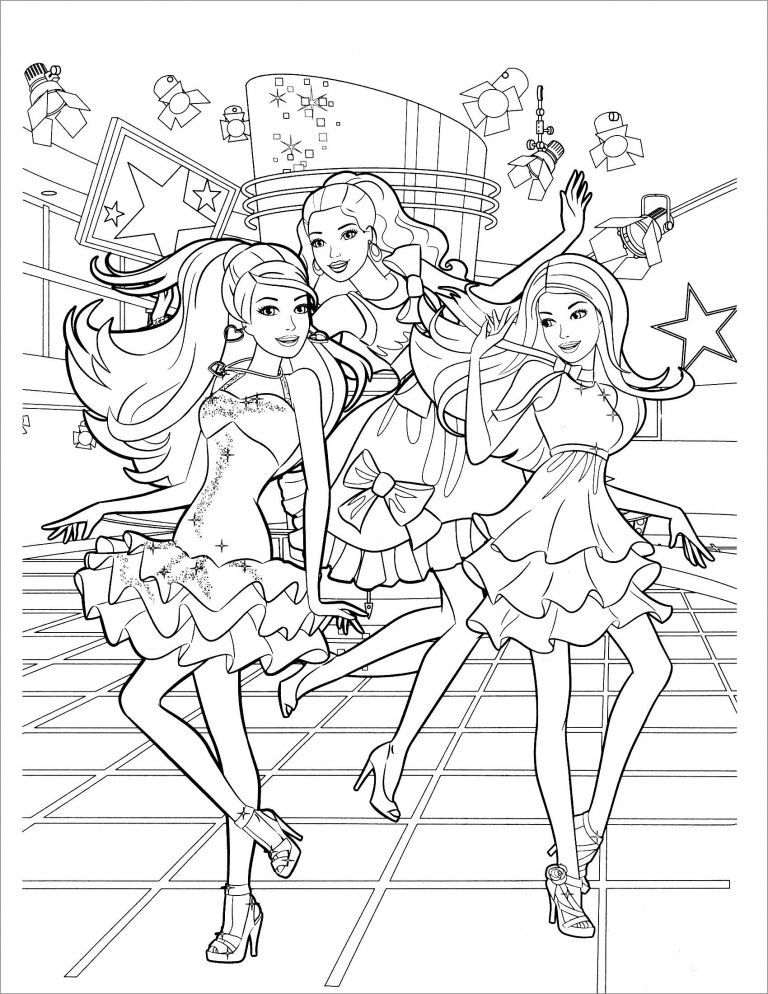 Barbie Coloring Pages ColoringBay