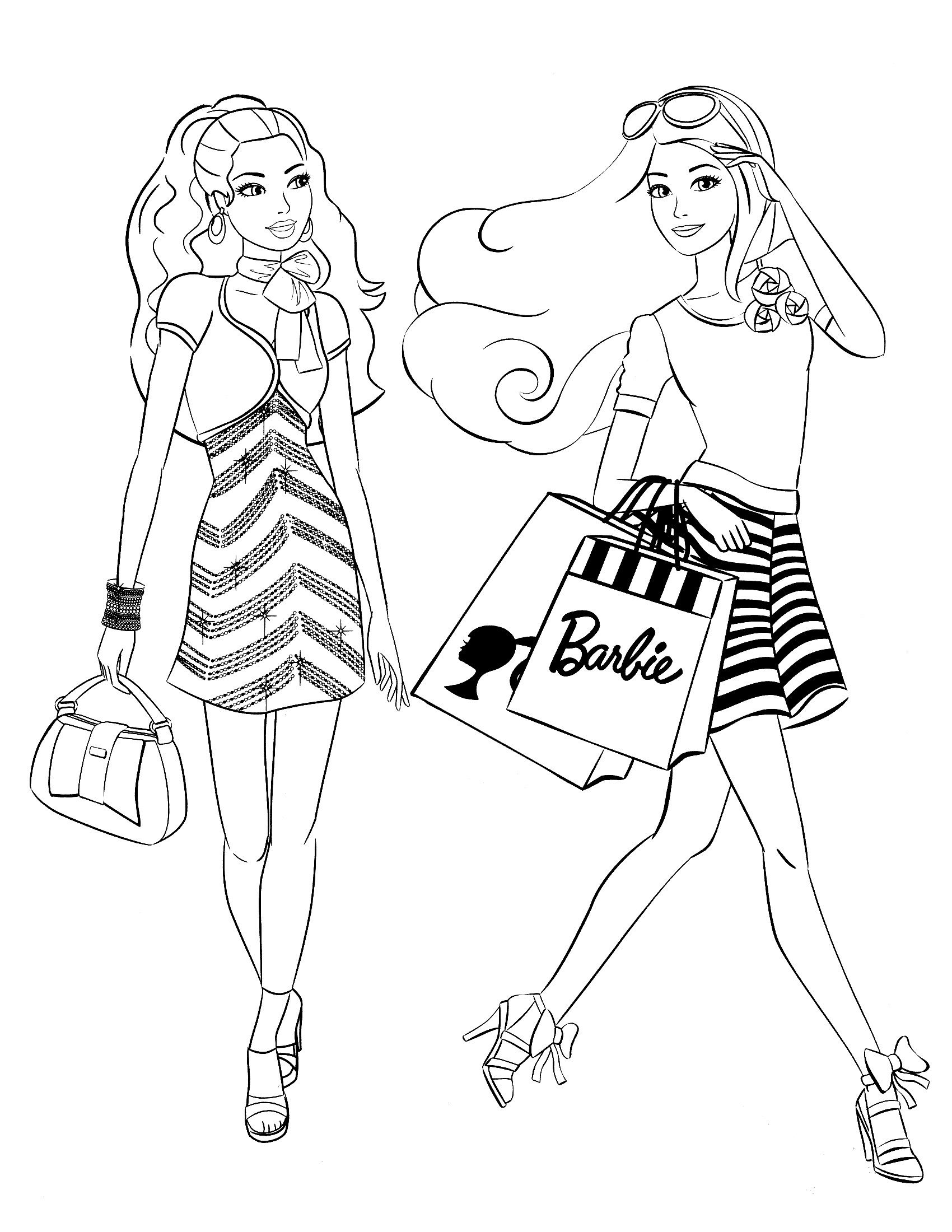 Barbie Printable Coloring Page
