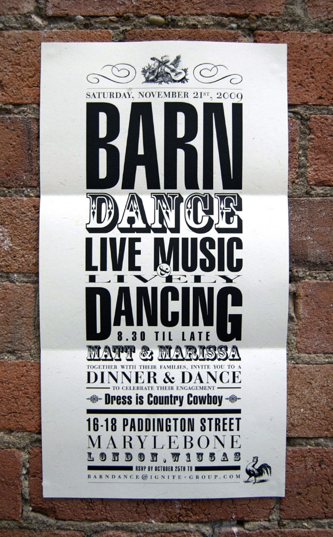 Barn Dance Wedding Invitation Steven Wright
