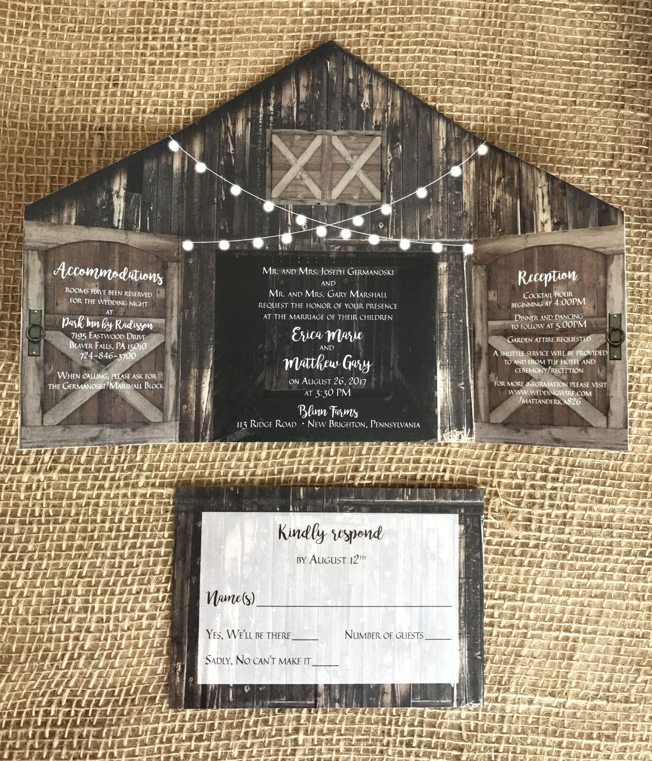 Barn Wedding Invitations