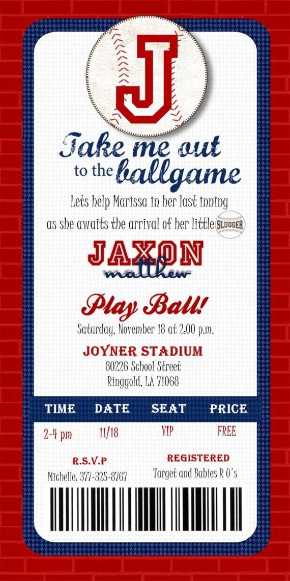 Baseball Invitation Template Free Custom Printable Baseball Ticket