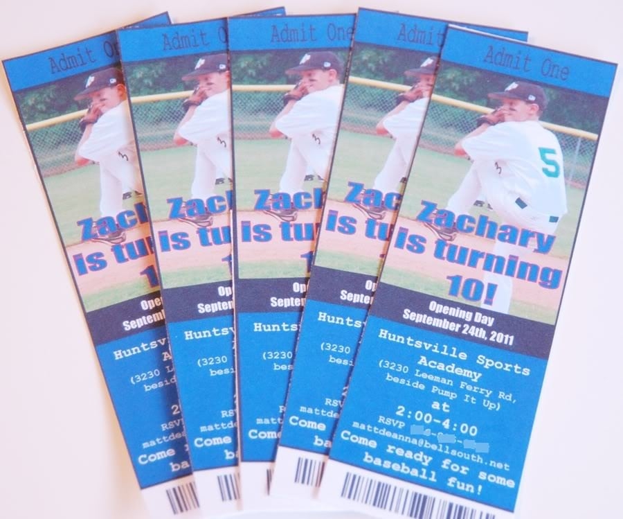 Baseball Ticket Invitation Template Free