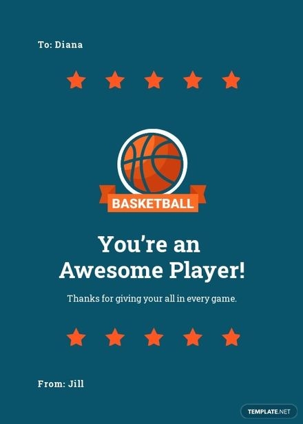Basketball Ending Card Template In PSD Illustrator Word Google Docs 