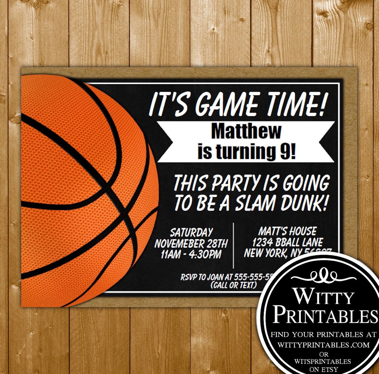 Basketball Invitation Template Free Social Media Template