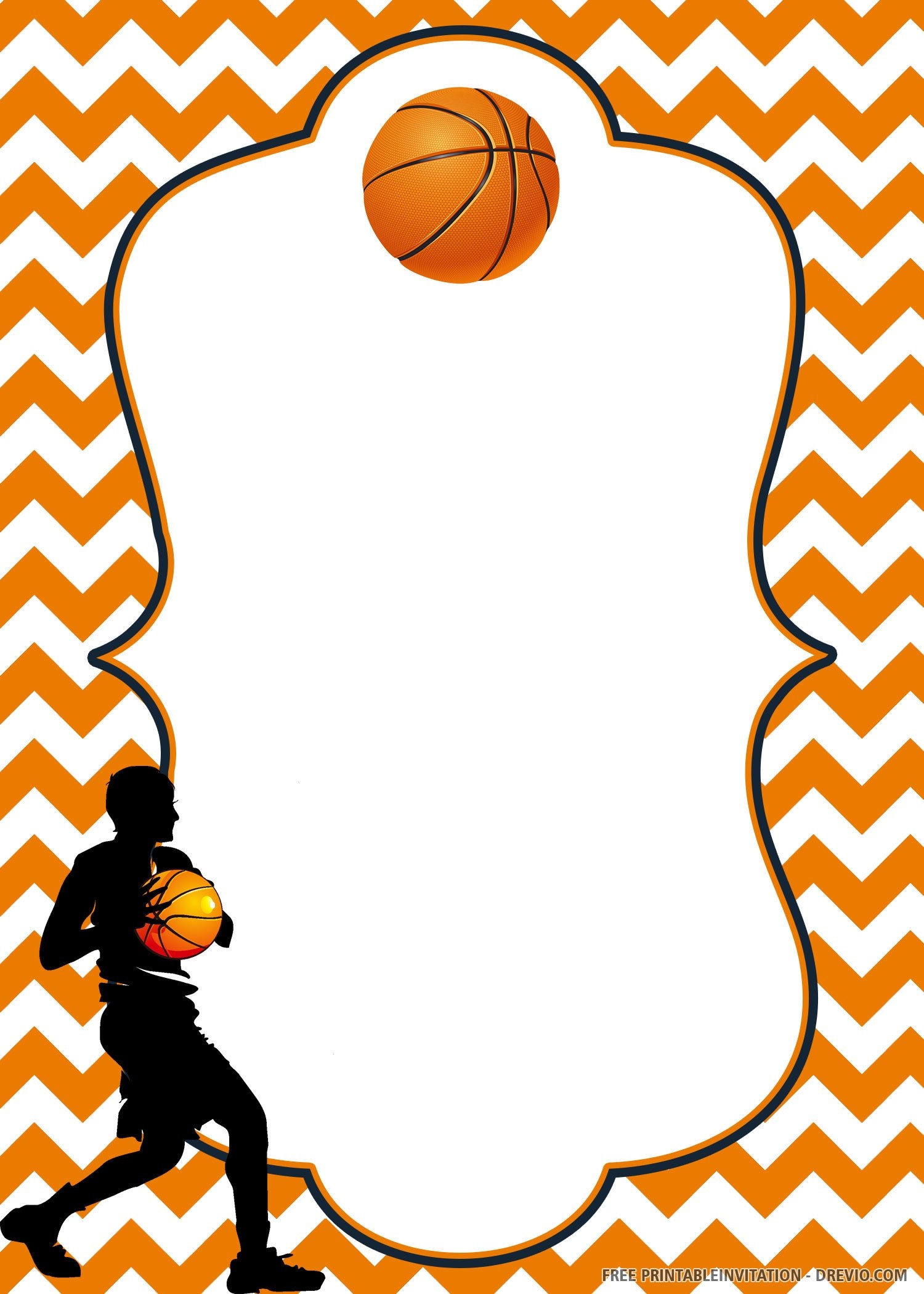 basketball party invitation template