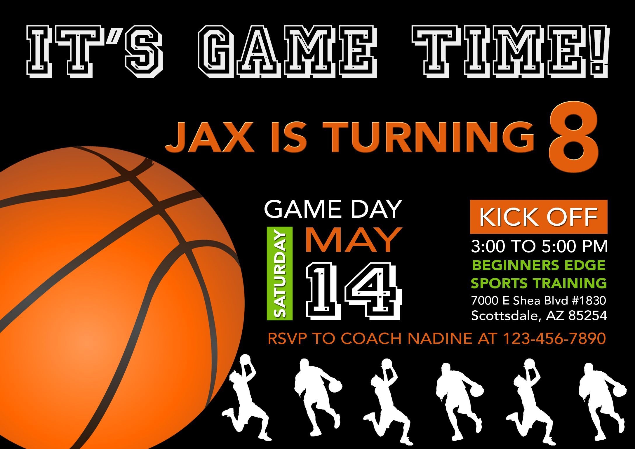 Basketball Party Invitation Template Free
